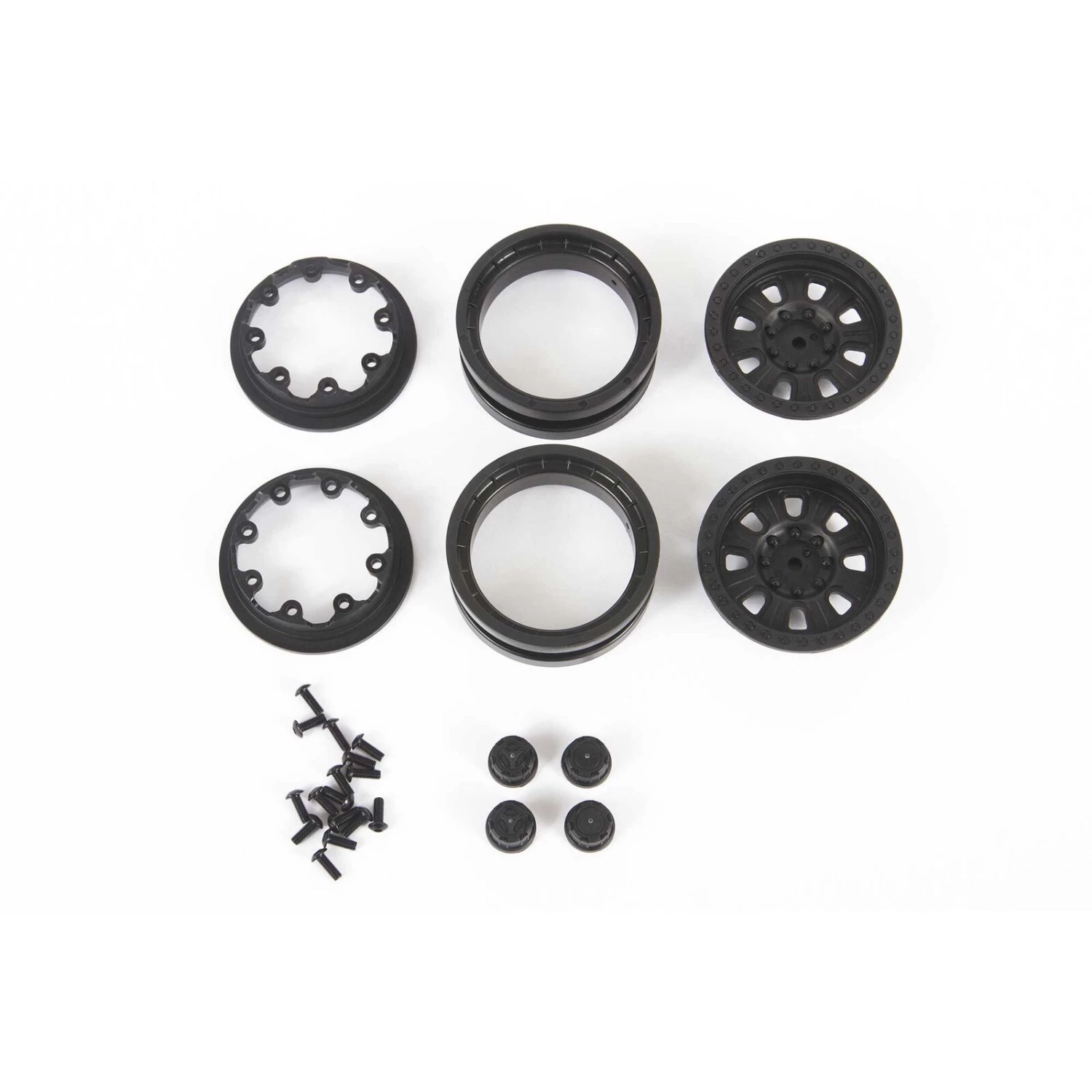 Axial 1.9 Raceline Monster Beadlock Wheels, Black (2) 1 Axial 1.9 Raceline Monster Beadlock Wheels, Black (2)
