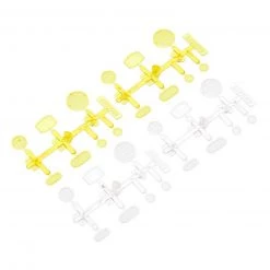 Axial LED Lens Set Yellow Clear (4)