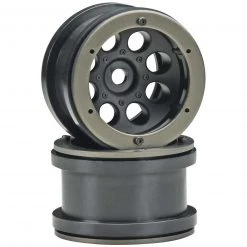 Axial 1/10 8-Hole 2.2 Beadlock Wheels, 12mm Hex, Black (2)